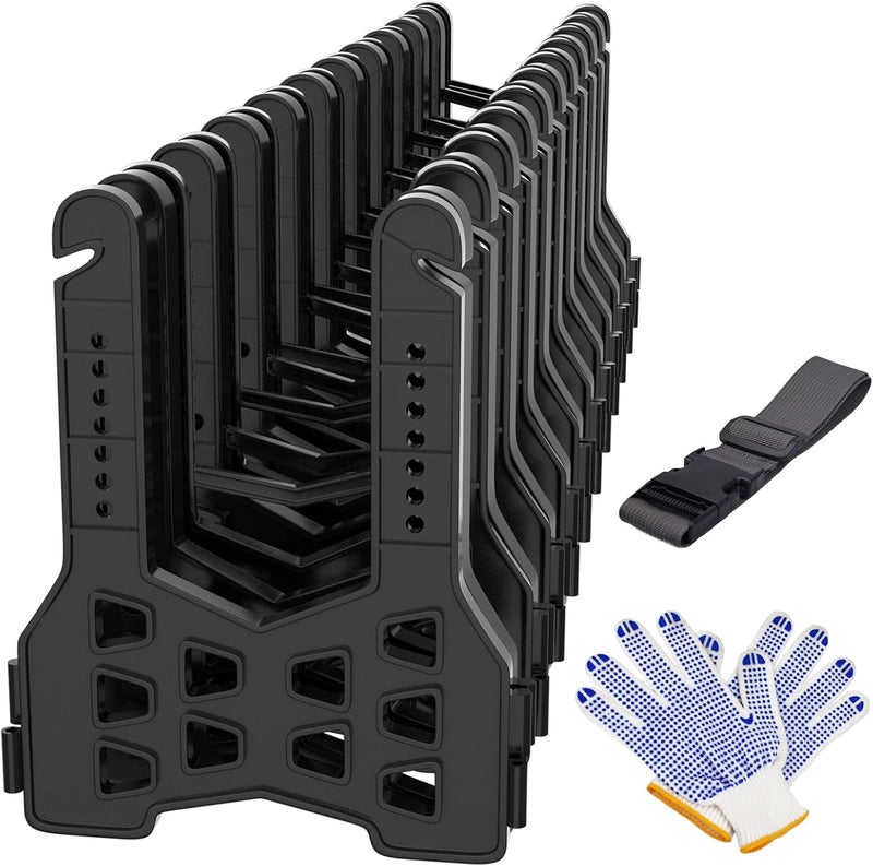 RVMATE RV Sewer Hose Support 15 Feet, Quick Set-up Plastic Septic Hose Support Black, Help Dumping Efficiently and Securely, Comes with Gloves and Organization Strap - Image 1